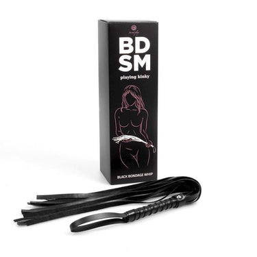 Frusta BDSM Elegante con Frange in Pelle Sintetica, 44 cm